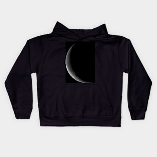 Moon - waning crescent, 14% surface visible Kids Hoodie